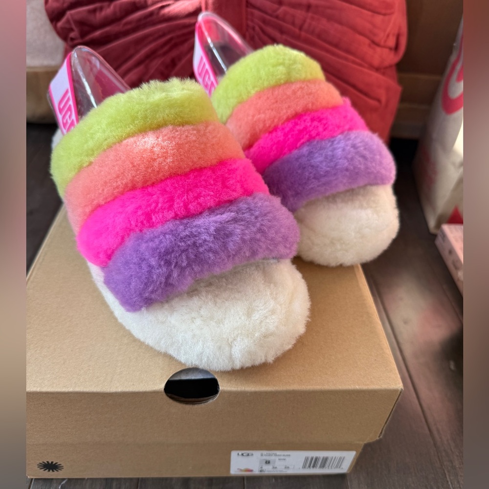 BNIB Women’s Ugg Fluff Yeah Slide on Slippers - Size 8 - Picture 2 of 5